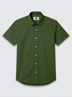 Men’s Army Olive Green Solid Regular Fit Formal Casual Shirt, Full & Half Sleeve
