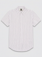 Men's White Black Pinstripe Regular Fit Formal Shirt | Full & Half Sleeve