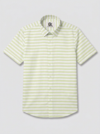 Men's Pastel Green Stripe Formal Shirt Regular Fit | Full & Half Sleeve