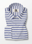 Men's Blue & White Horizontal Stripe Regular Fit Casual Shirt | Full & Half Sleeve