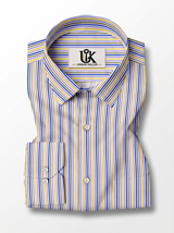 Men's Multicolor Fine Striped Regular Fit Formal Shirt | Full & Half Sleeve