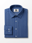 Men's Blue Vertical Stripe Formal Shirt Regular Fit | Full & Half Sleeve