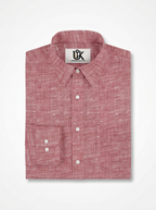 Men’s Dusty Rose Pink Slub Textured Regular Fit Formal Casual Shirt