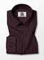 Men's Wine Micro Pinstripe Formal Shirt Regular Fit | Full & Half Sleeve