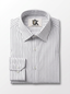 Men's White Black Pinstripe Regular Fit Formal Shirt | Full & Half Sleeve