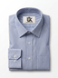 Men's White & Navy Blue Pinstripe Regular Fit Formal Shirt | Full & Half Sleeve