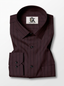 Men's Coffee Brown Pinstripe Formal Shirt Regular Fit | Full & Half Sleeve