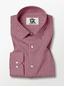 Men's Dusty Rose Pink & White Striped Regular Fit Formal Shirt | Full & Half Sleeve