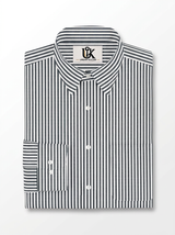 Men's White Black Stripe Regular Fit Formal Shirt | Full & Half Sleeve