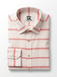 Men's Off White & Coral Red Windowpane Checked Regular Fit Formal Shirt | Full & Half Sleeve