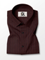Men's Coffee Brown Pinstripe Formal Shirt Regular Fit | Full & Half Sleeve