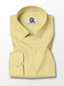 Men's Pastel Yellow White Pinstripe Shirt Regular Fit Premium Formal Casual Wear