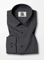 Men's Charcoal Grey Pinstripe Shirt Premium Regular Fit Formal Office Business Wear