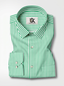 Men's Mint Green & White Vertical Striped Regular Fit Formal Shirt | Full & Half Sleeve
