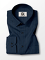 Men's Navy Blue Pinstripe Shirt Regular Fit Premium Formal Business Casual Wear