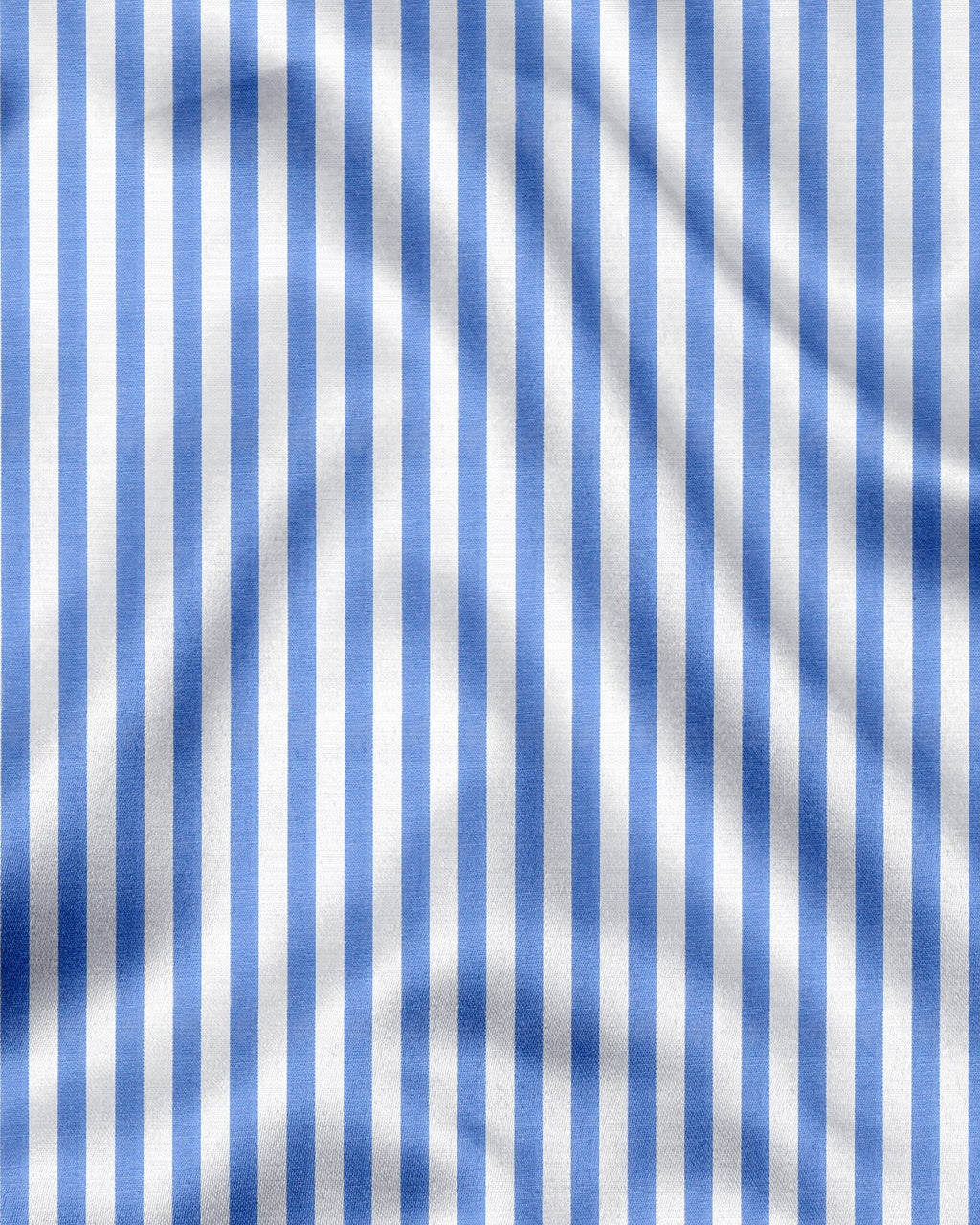 Robbia Blue And Milky White Stripes Oxford Structured Designer Cotton Shirt