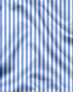 Robbia Blue And Milky White Stripes Oxford Structured Designer Cotton Shirt
