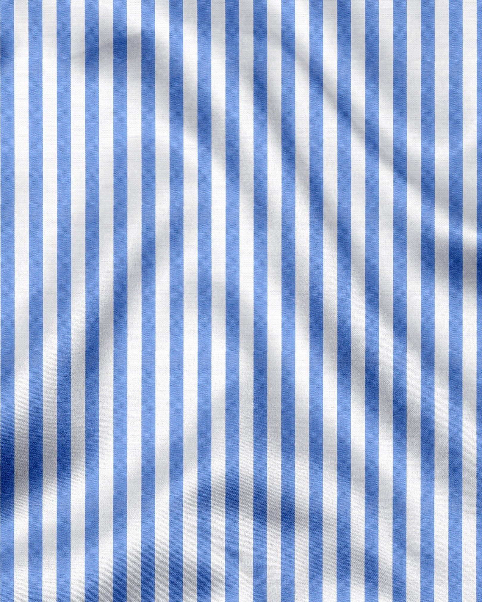 Robbia Blue And Milky White Stripes Oxford Structured Designer Cotton Shirt