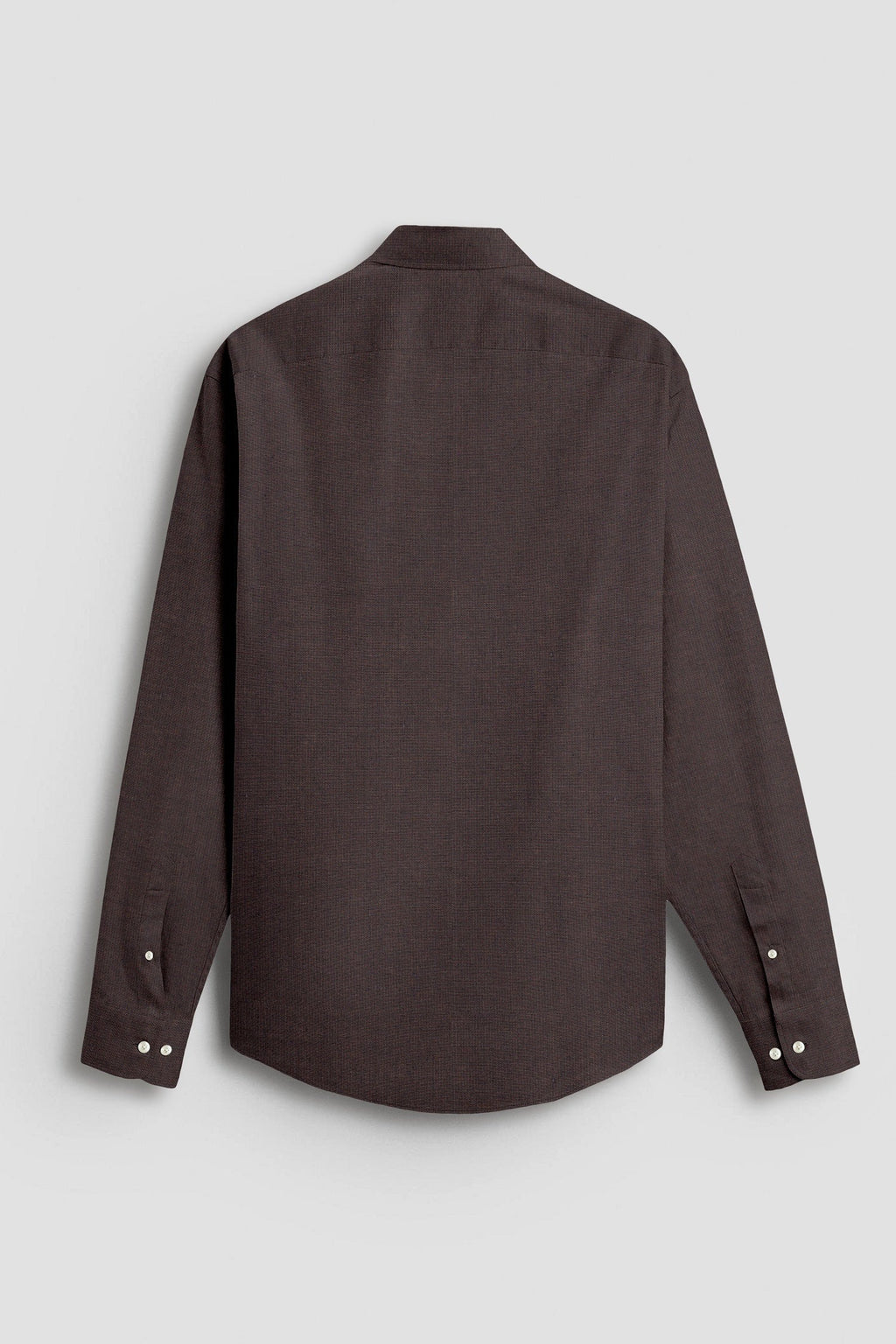 Men’s Dark Brown Solid Formal Shirt, Full Sleeve Point Collar Office and Business Casual Wear