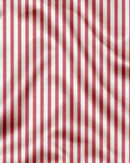Sandalwood Red And Milky White Stripes Oxford Structured Designer Cotton Shirt