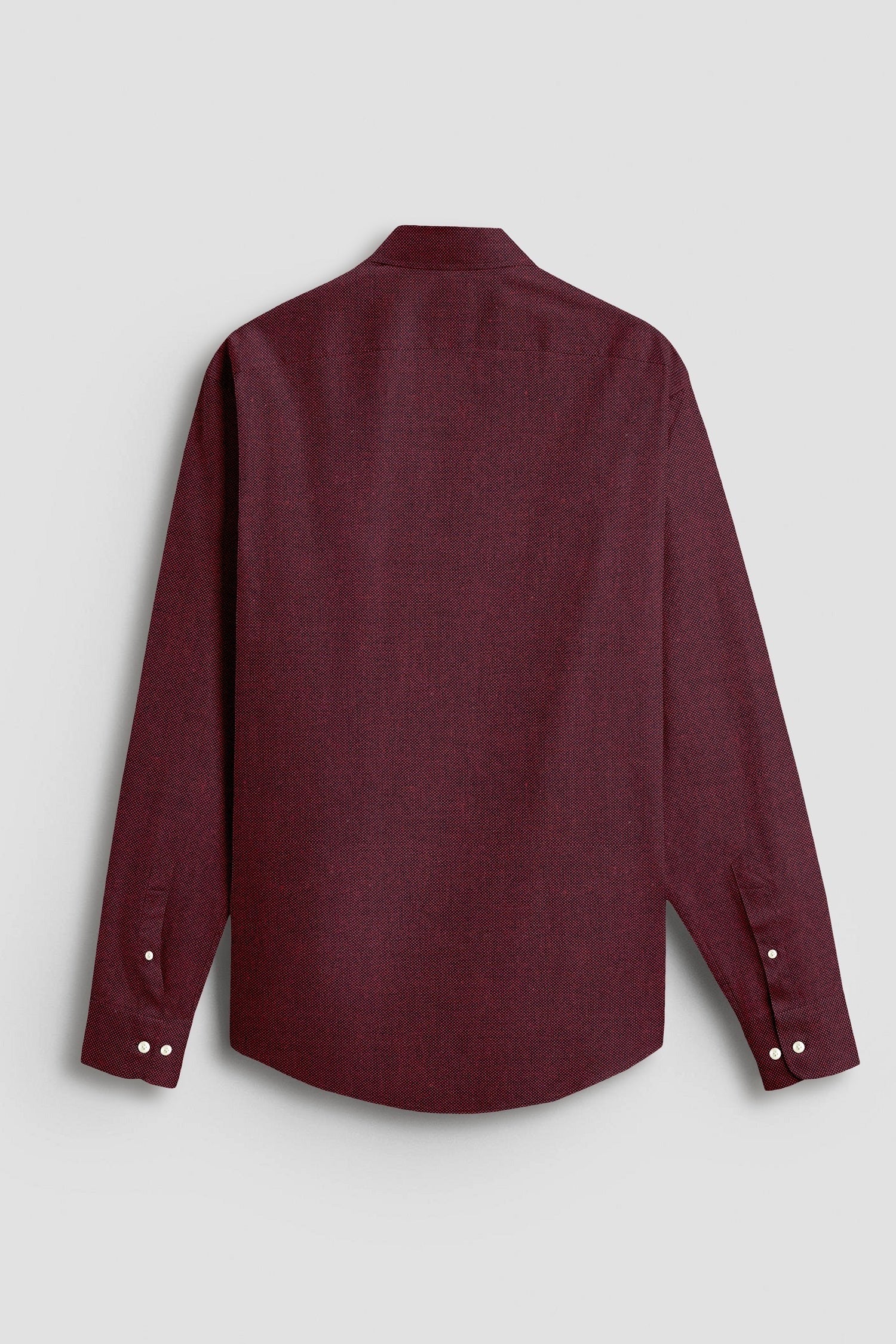 Oxblood Red Two Toned Premium Oxford Cotton Shirt